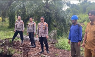 Kapolres Bengkalis Tinjau Embung dan Kanal Bloking, Tegaskan Kesiapsiagaan Hadapi Karhutla