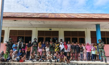 Satgas Pamtas RI-PNG Yonif 763/SBA Siap Sambut Hut RI Ke-80 Bersama Masyarakat