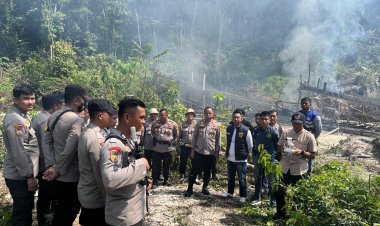 Operasi PETI di 4 Desa di Inhu, 10 Rakit Langsung Dimusnahkan.